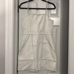 Charlotte Russe white denim zip up dress
